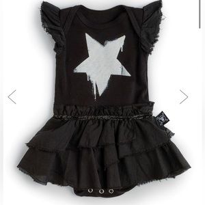 Nununu falling star onesie skirt 6-12 months